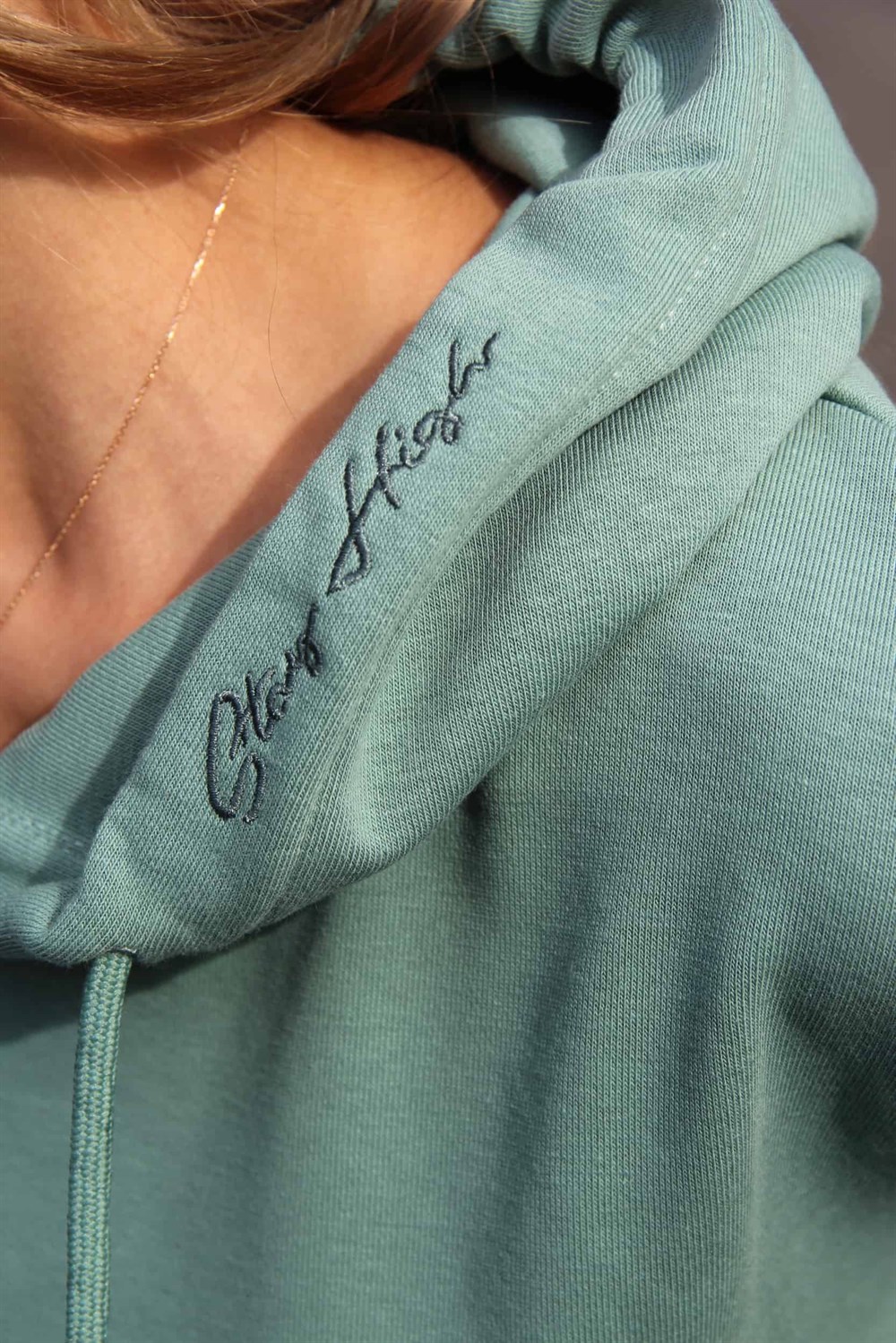 Kadın High Oversize Çağla Yeşili Hoodie
