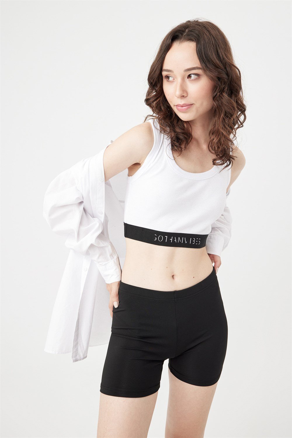 Kadın Kare Yaka Beyaz Büstiyer