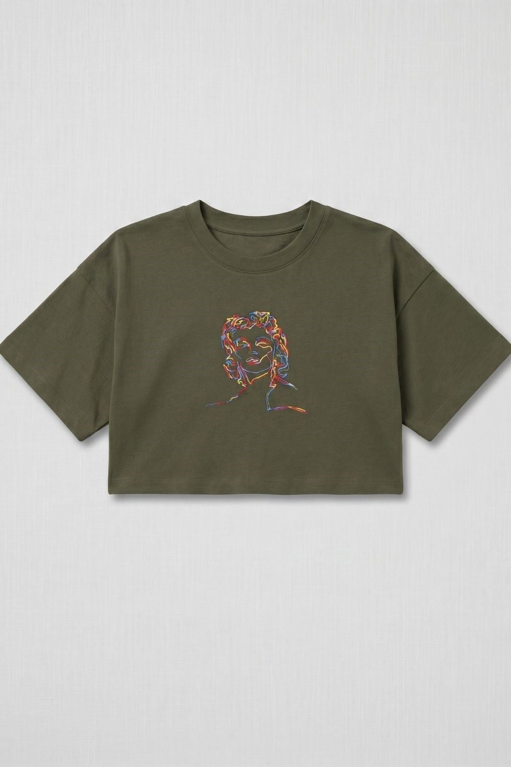 Kadın Kısa M.M. Haki T-Shirt