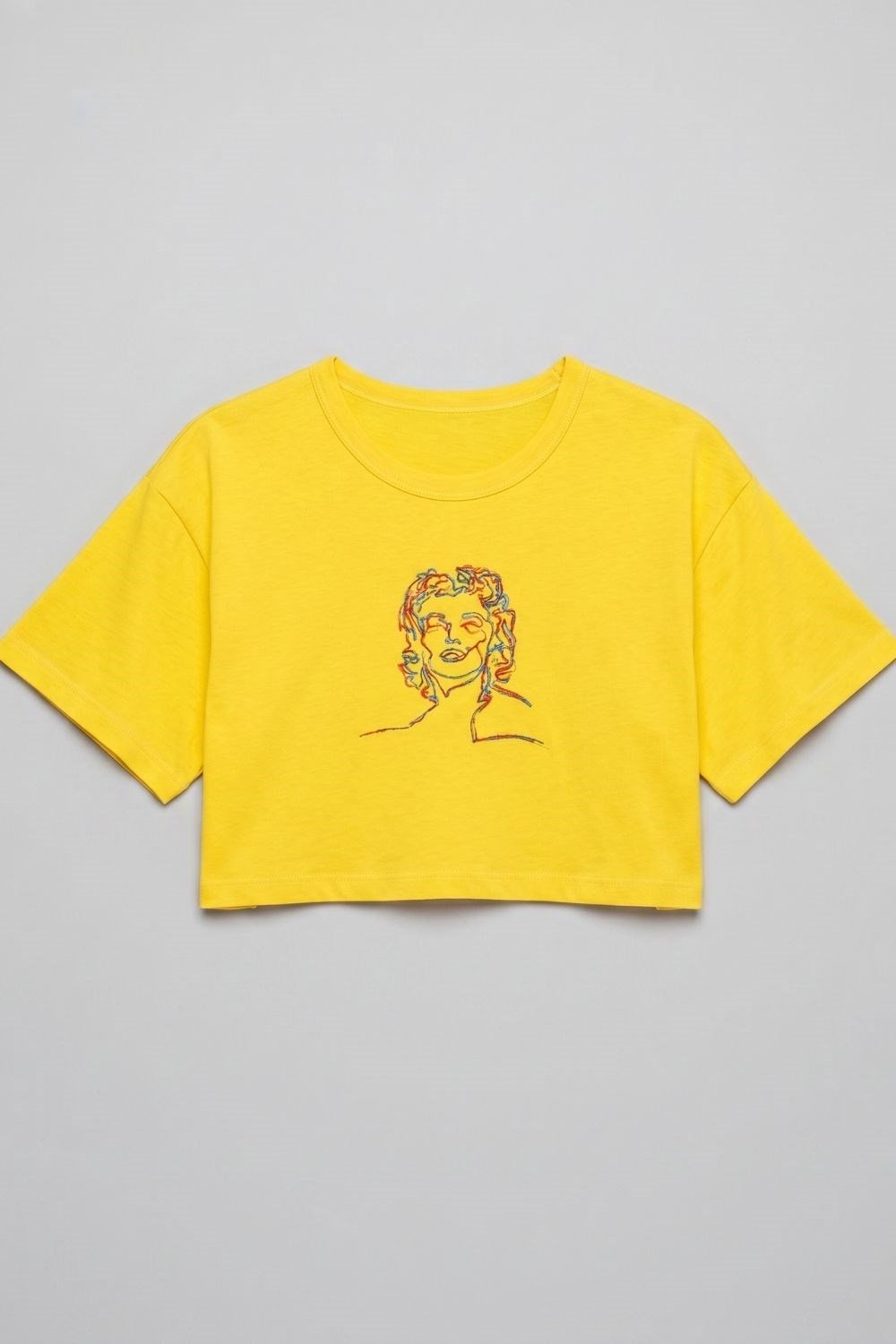 Kadın Kısa M.M. Sarı T-Shirt