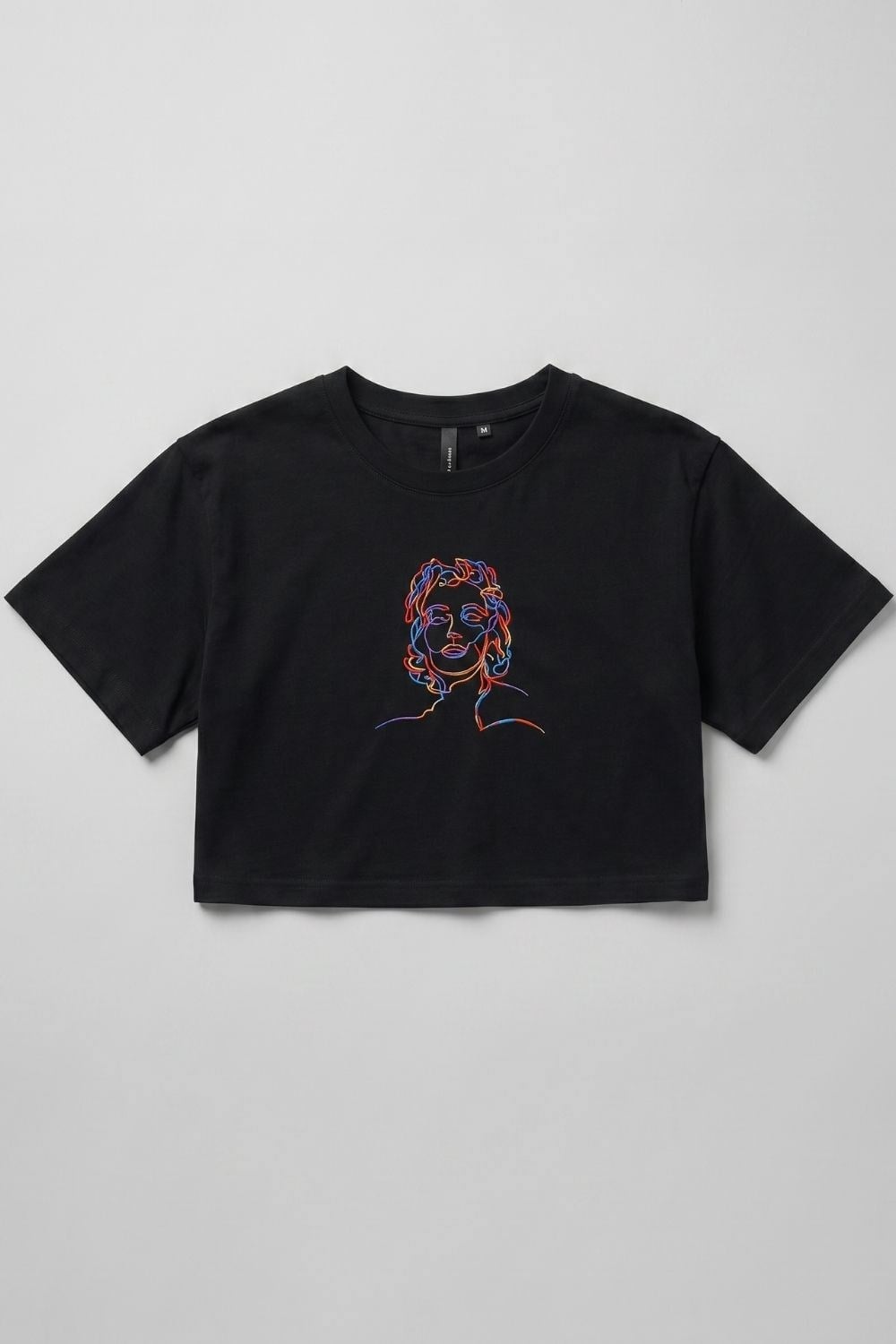 Kadın Kısa M.M. Siyah T-Shirt