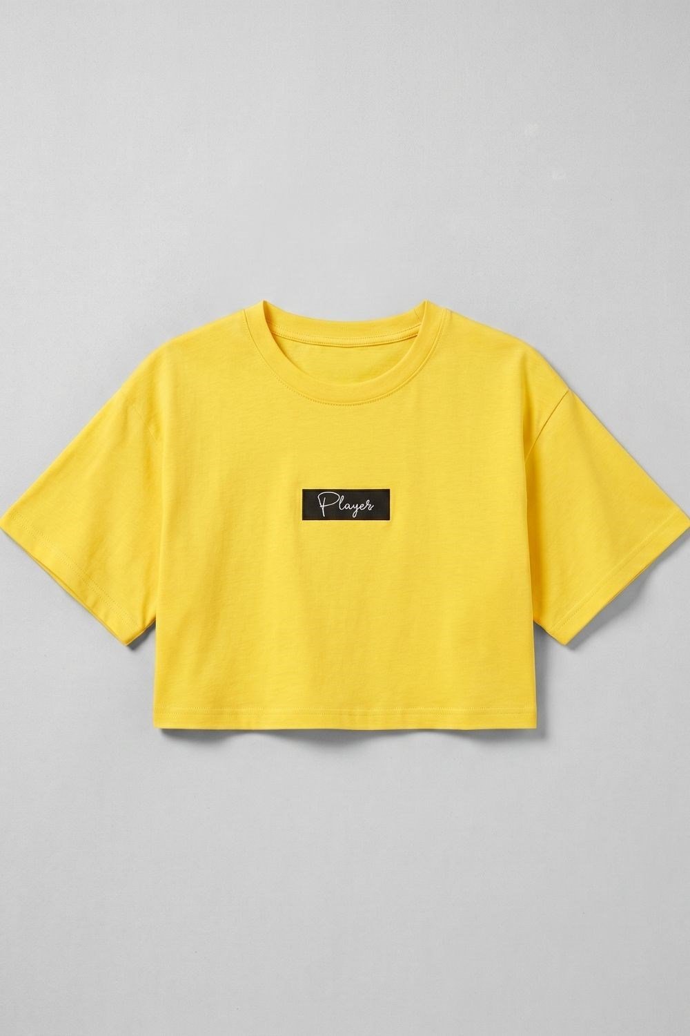 Kadın Kısa Player Sarı T-Shirt