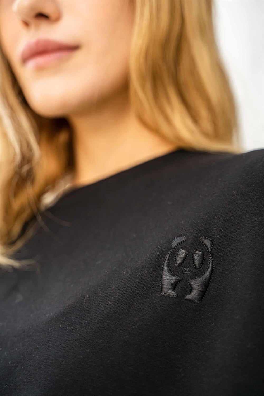Kadın Oversize Siyah Sweatshirt