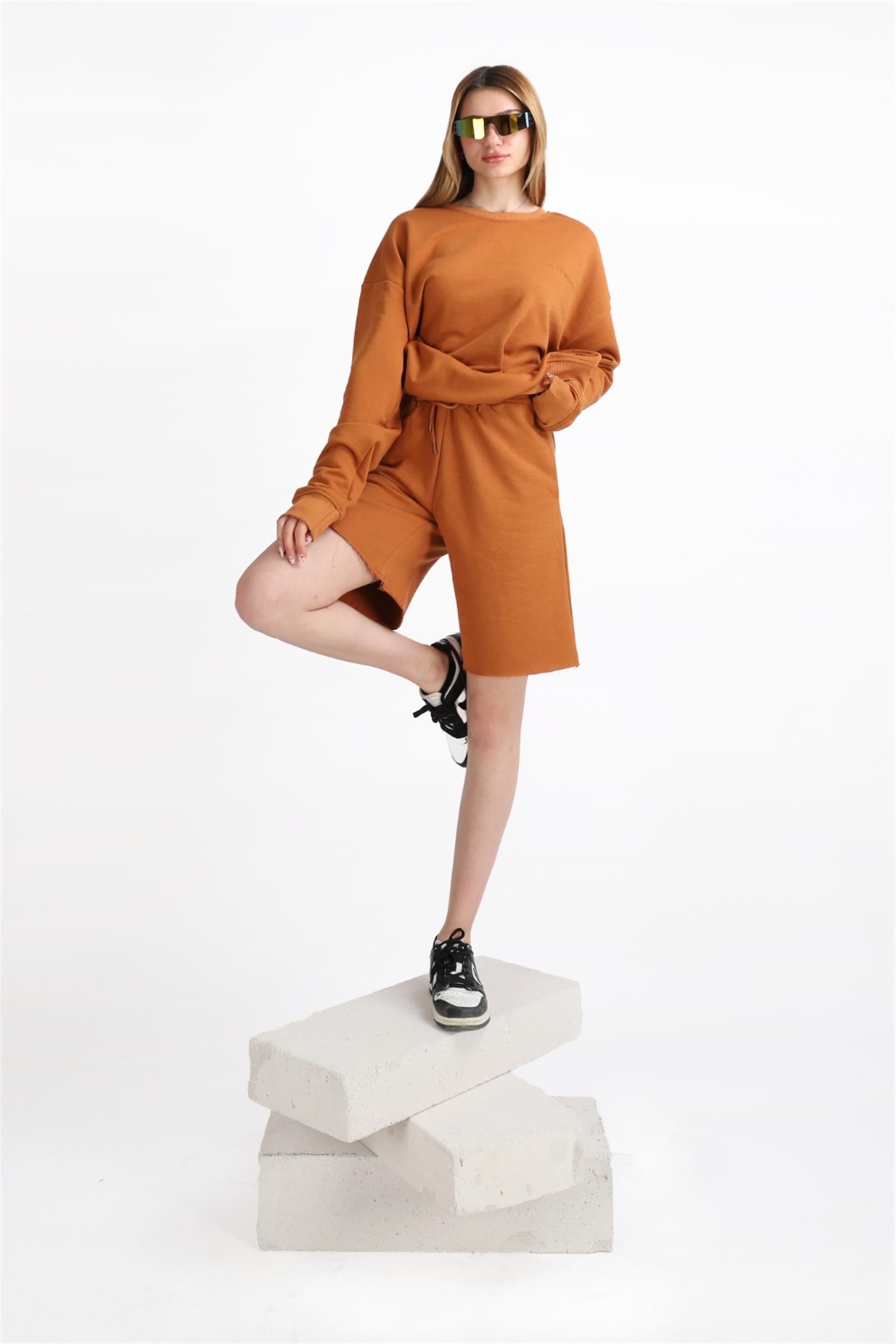 Kadın Reencarnation Oversize Tarçın Sweatshirt