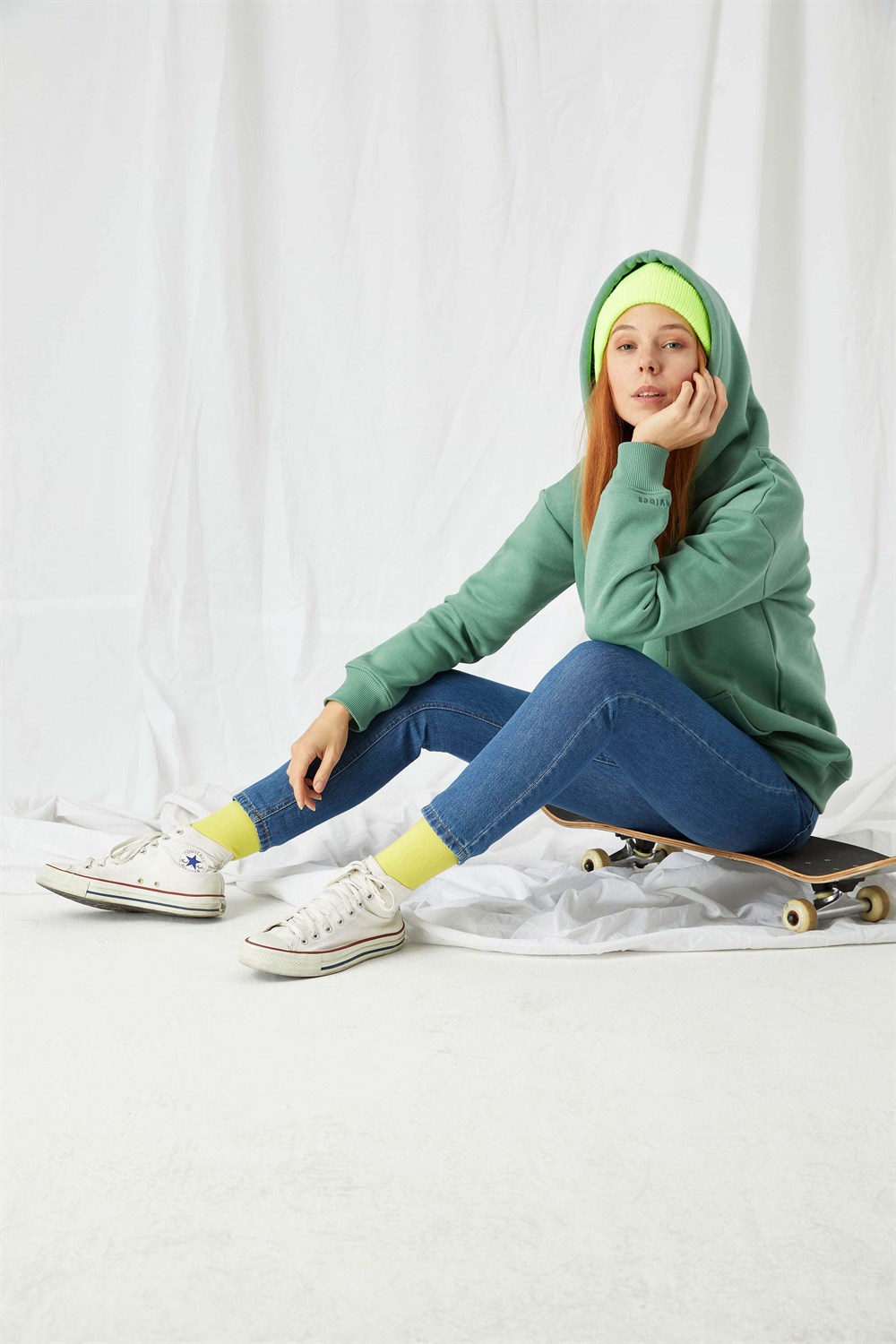 Kadın Stay Oversize Çağla Hoodie