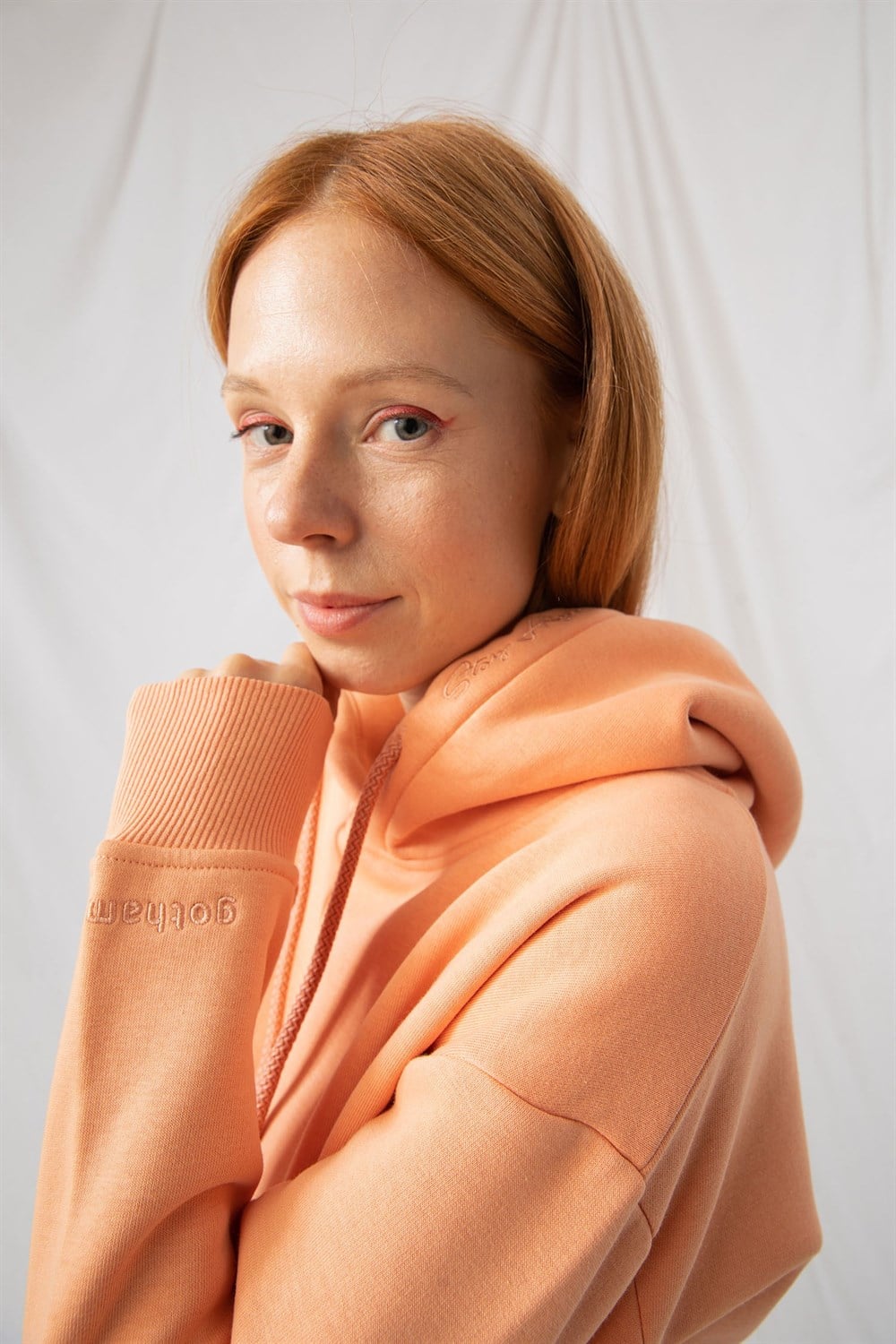 Kadın Stay Oversize Somon Hoodie Sweatshirt
