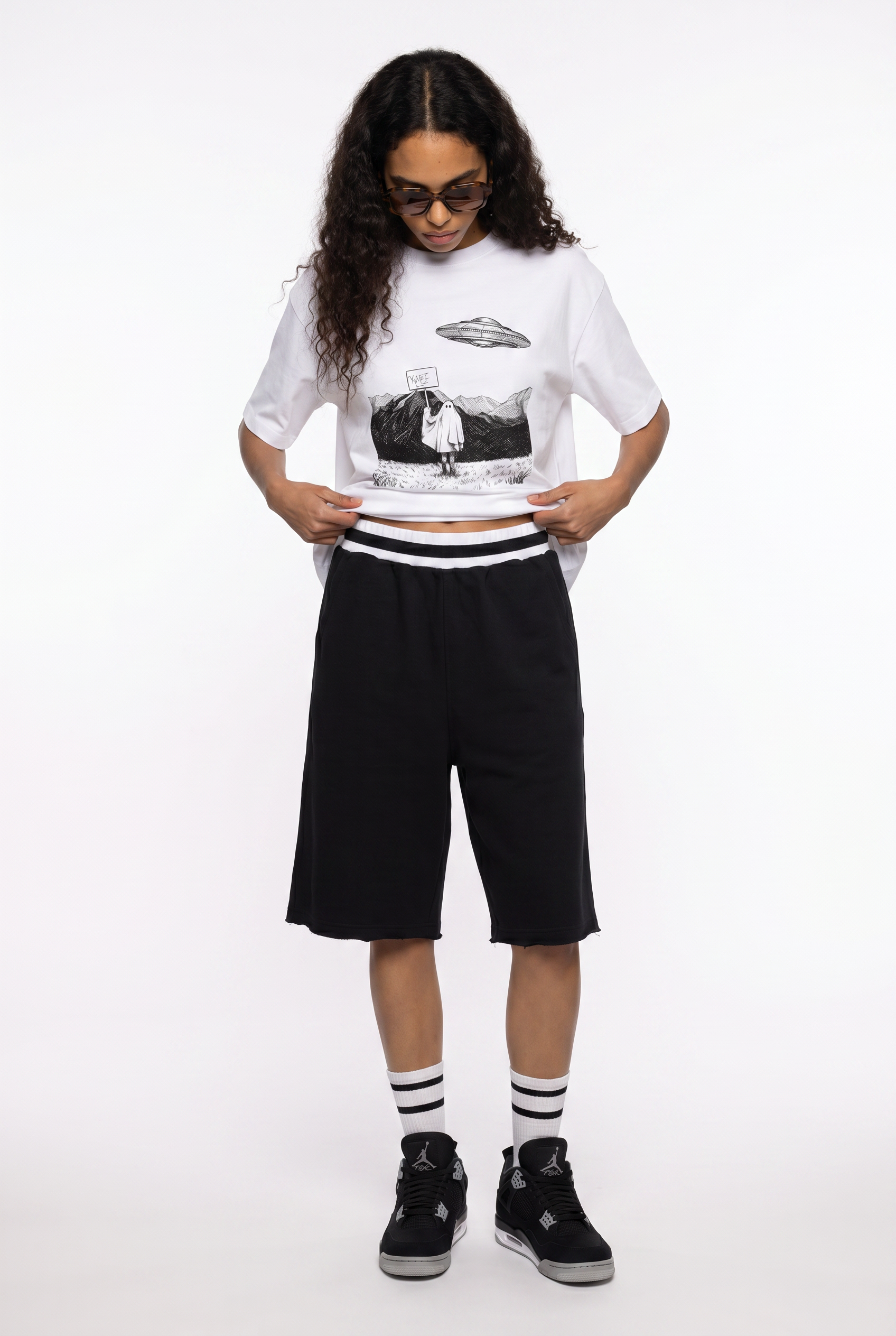 Kadın Take Me Oversize Beyaz T-Shirt