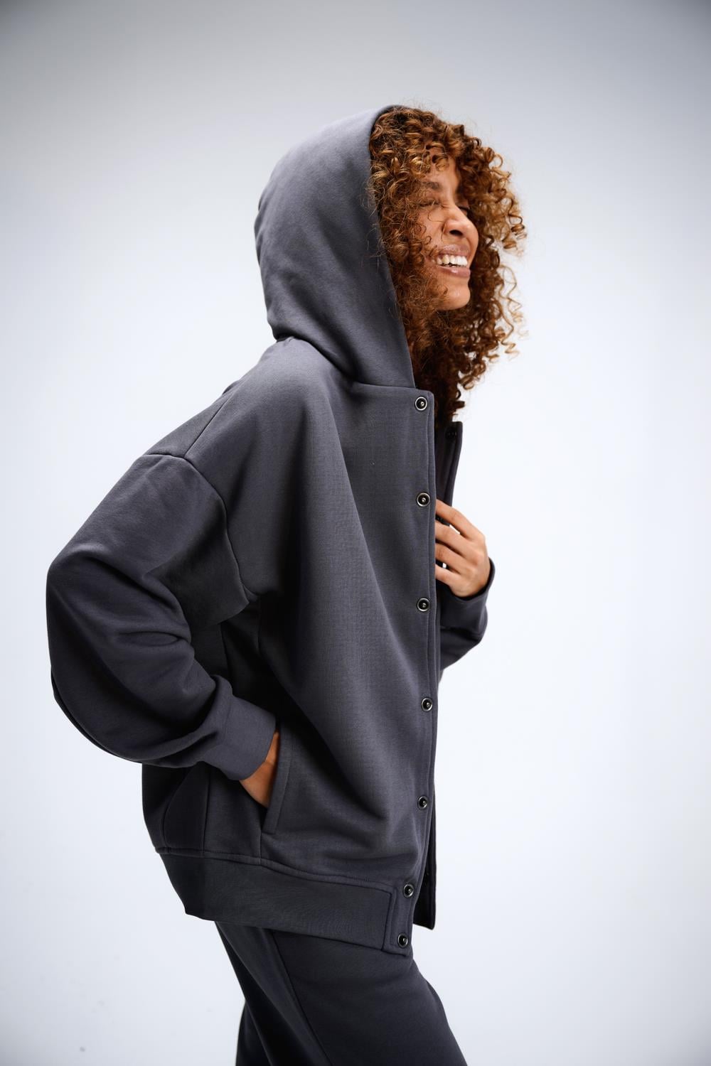 Kadın Timeless Bang Oversize Antrasit Sweatshirt