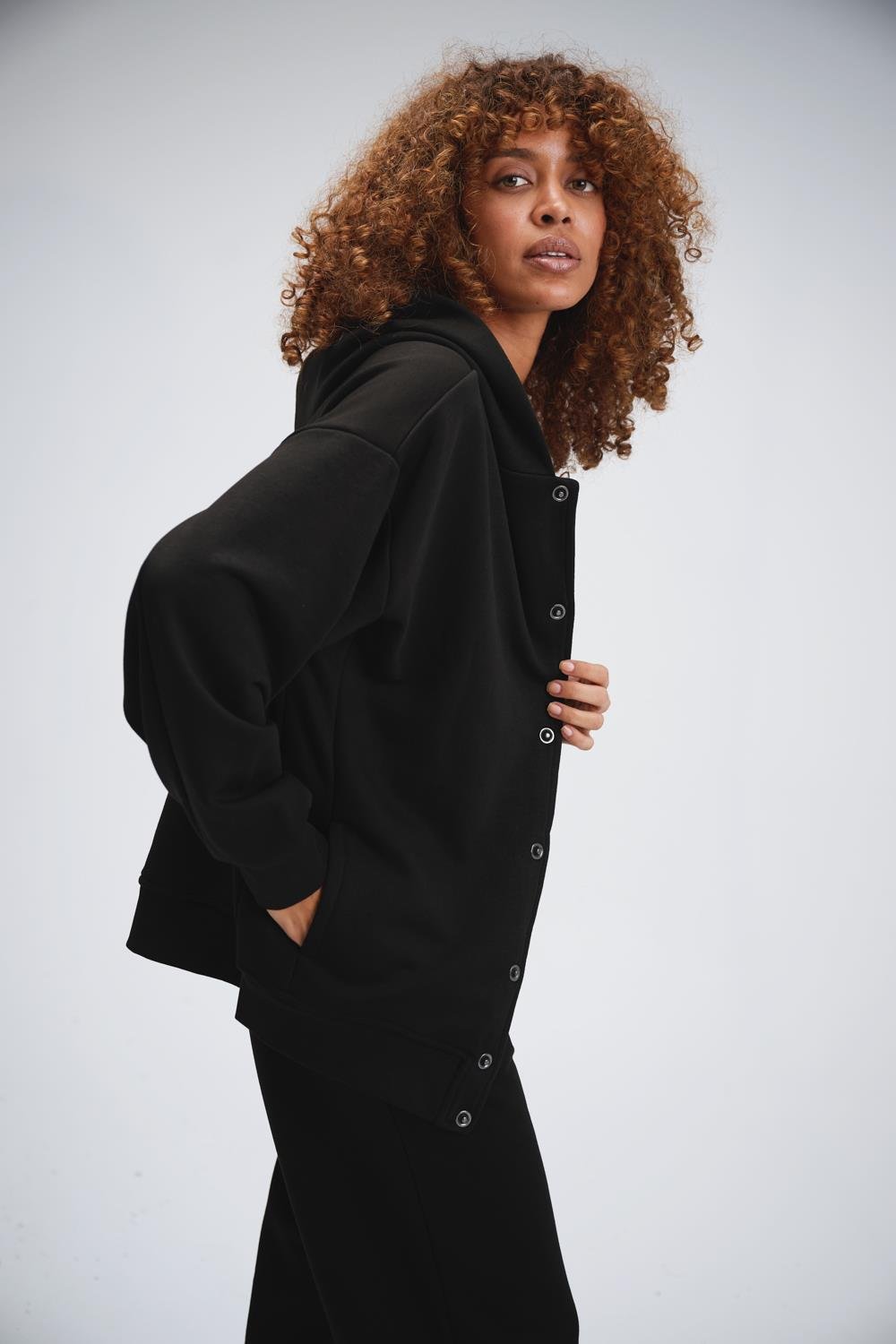 Kadın Timeless Bang Oversize Siyah Sweatshirt