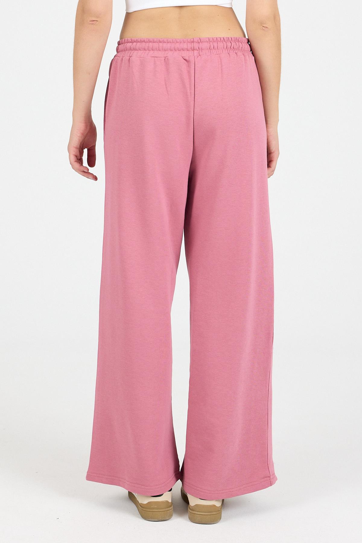 Kadın Timeless Gül Kurusu Bol Paça Eşofman Altı