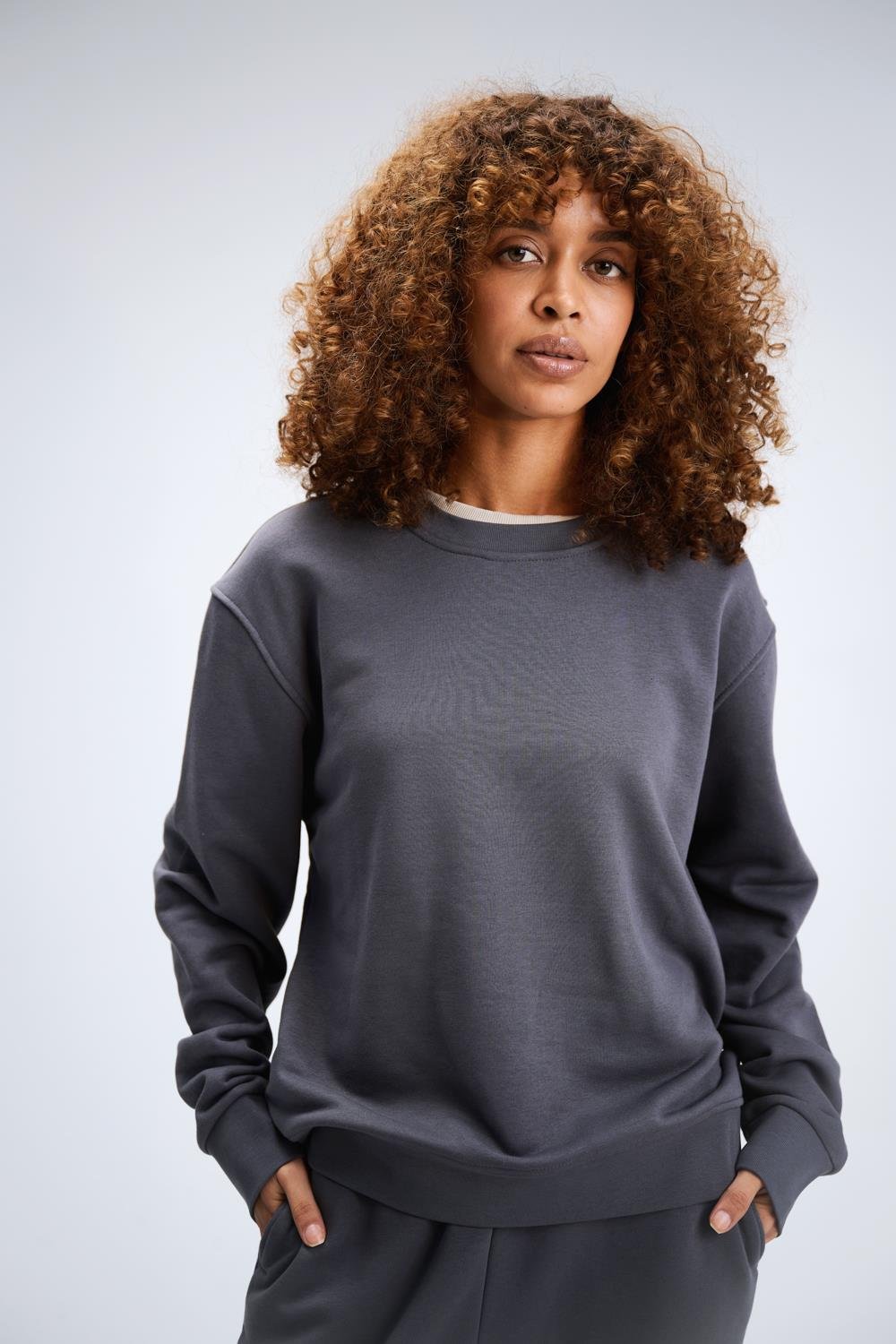 Kadın Timeless Oversize Antrasit Sweatshirt