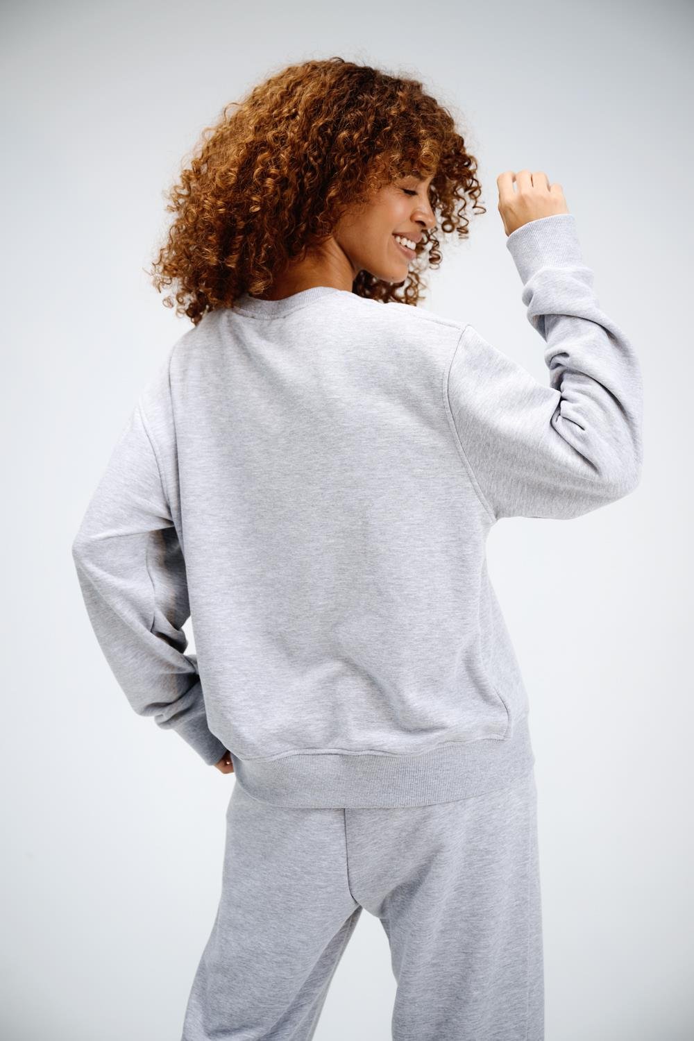 Kadın Timeless Oversize Gri Sweatshirt