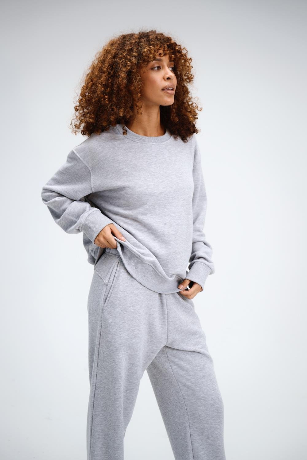 Kadın Timeless Oversize Gri Sweatshirt