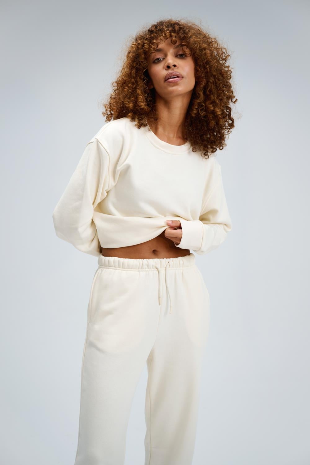 Kadın Timeless Oversize Krem Sweatshirt