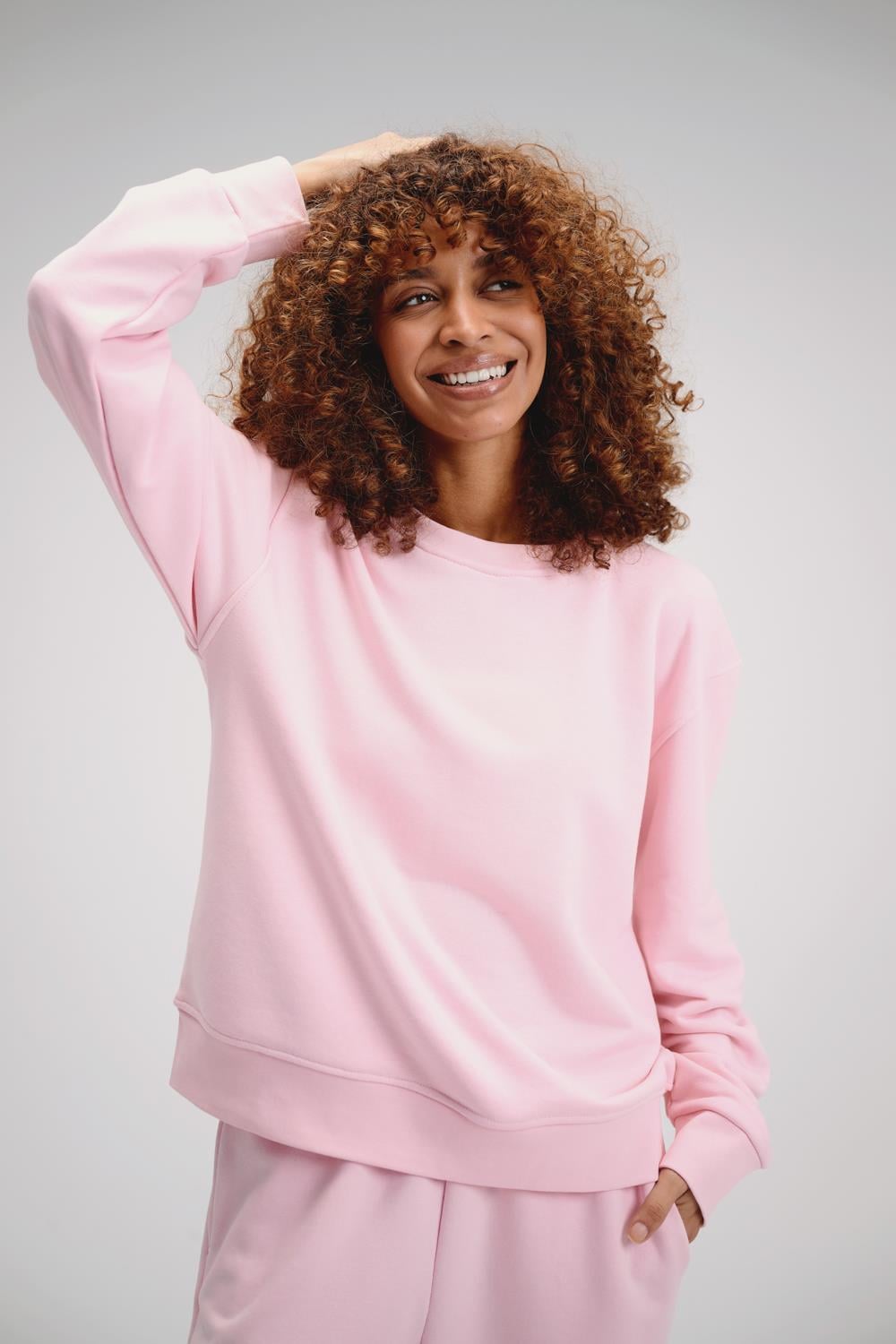 Kadın Timeless Oversize Pembe Sweatshirt