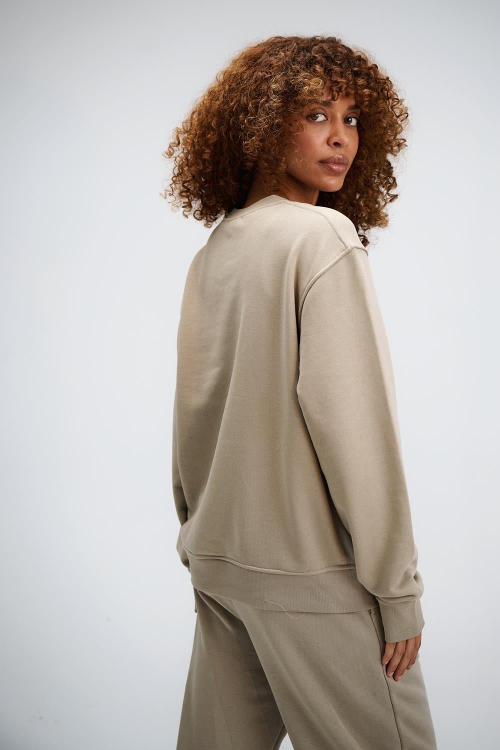 Kadın Timeless Oversize Vizon Sweatshirt