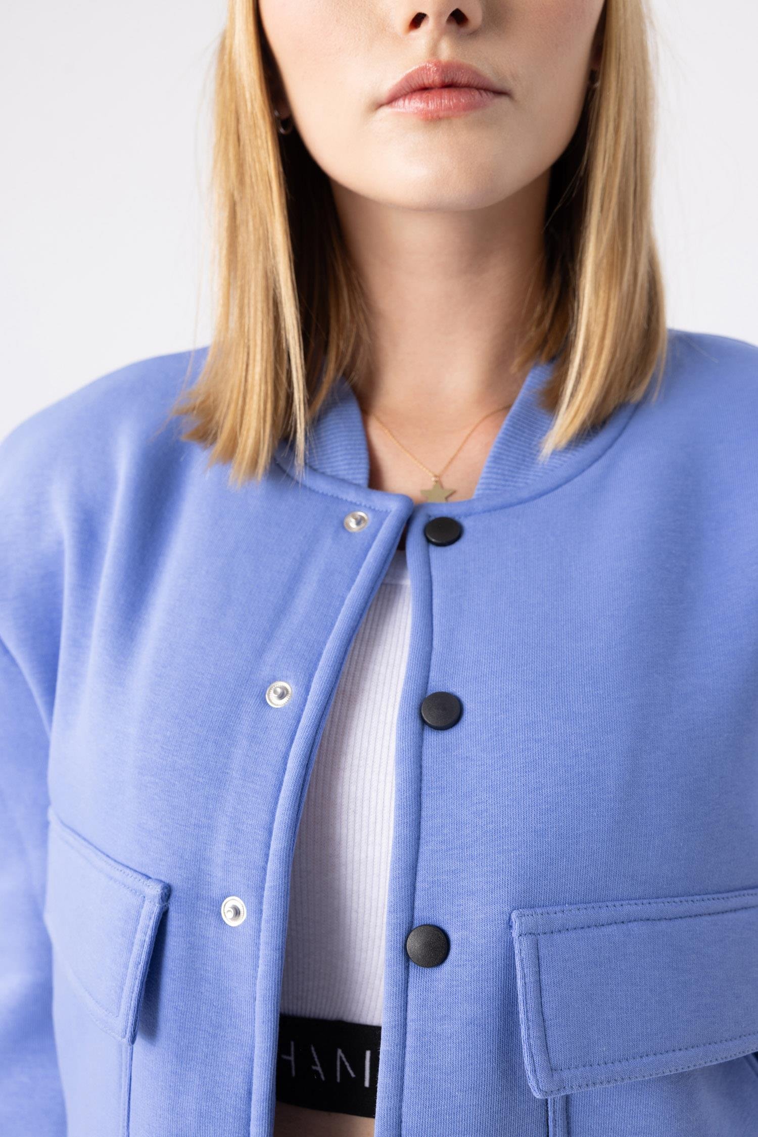 Kadın Vatkalı İndigo Ceket