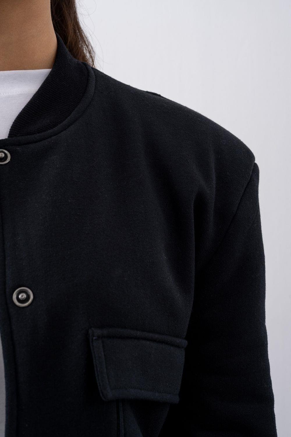 Kadın Vatkalı Siyah Ceket
