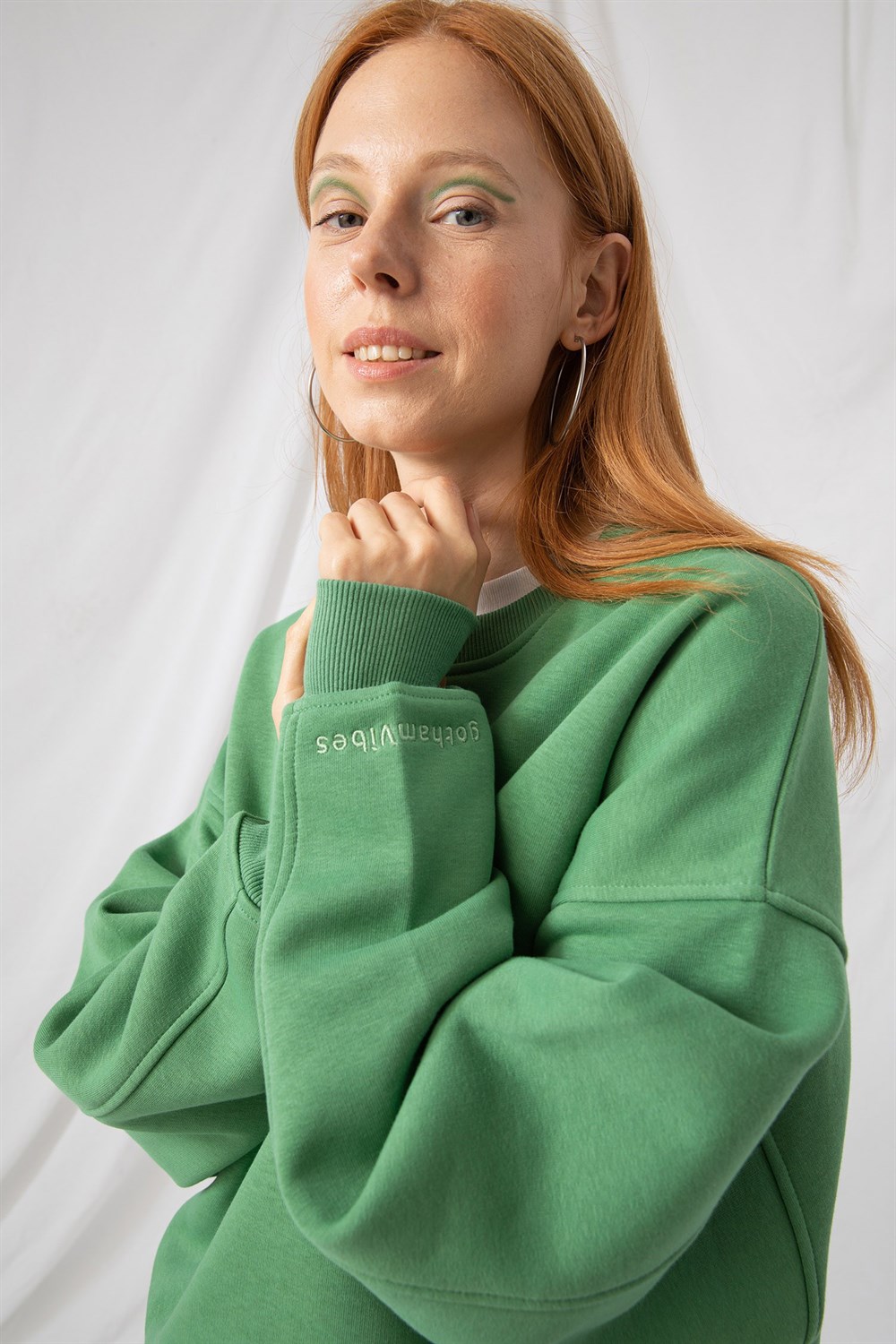Kadın Vibe Oversize Çağla Sweatshirt