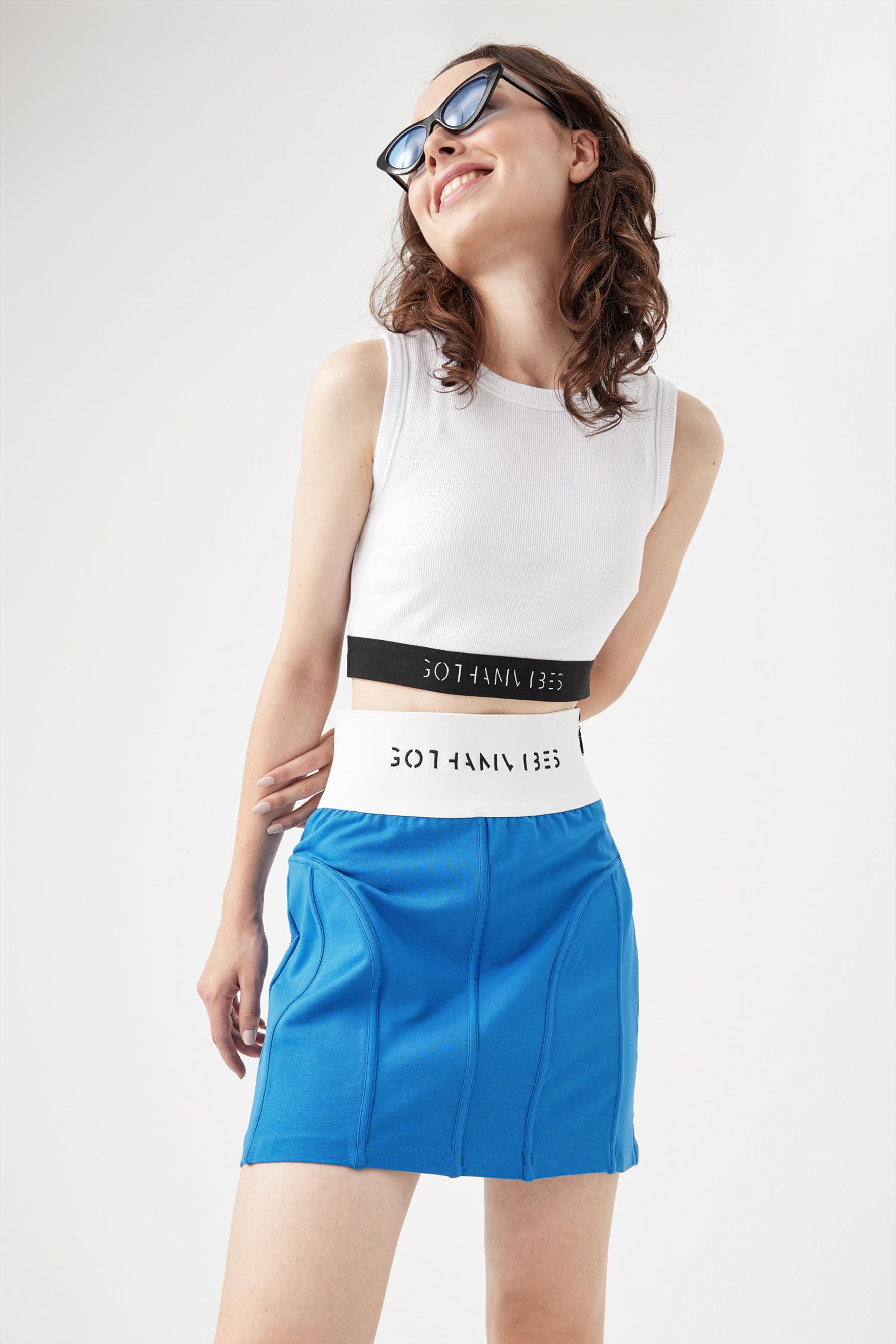 Kadın Viber Saks Mavi Etek