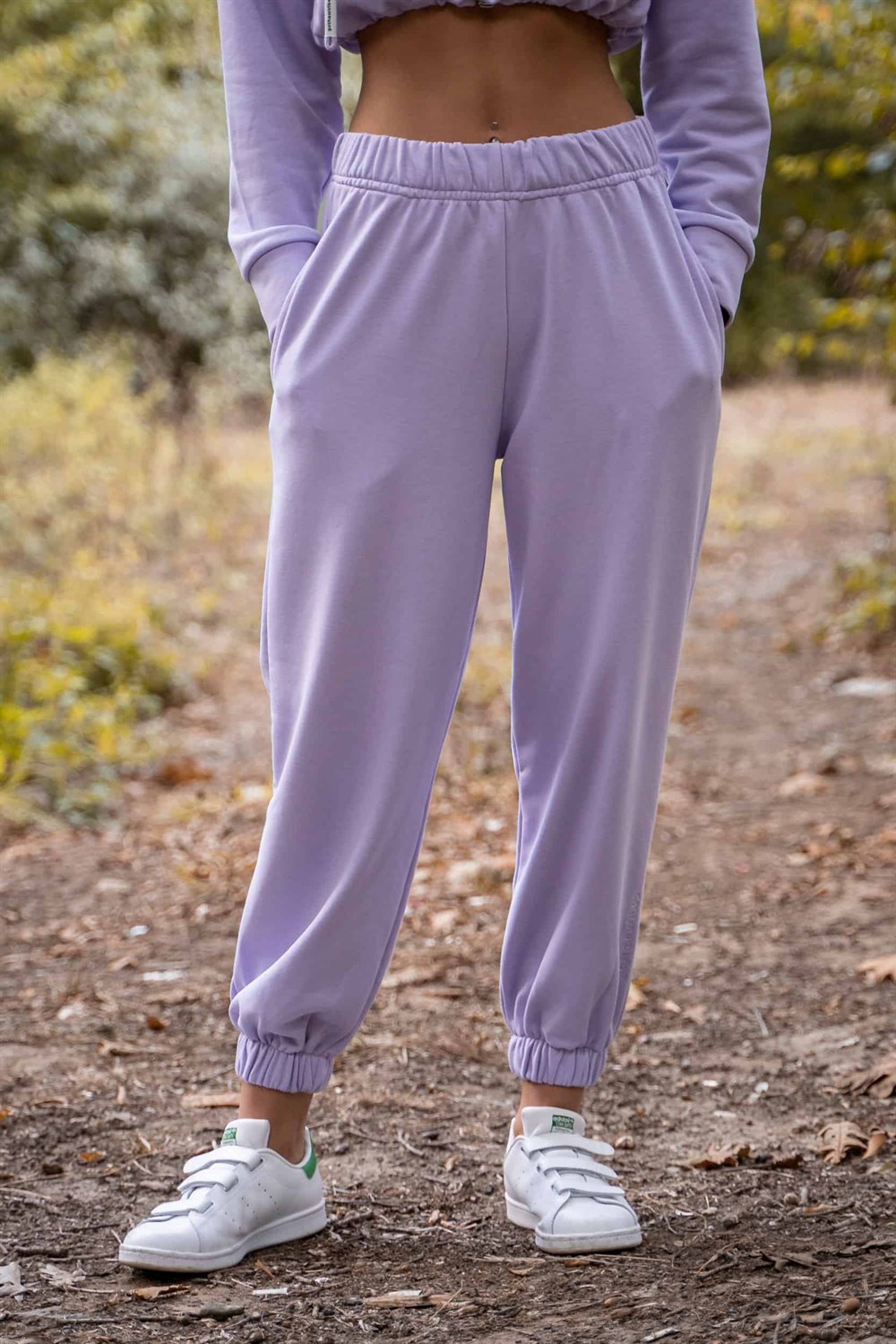 Kadın Yüksek Bel Lila Eşofman Altı