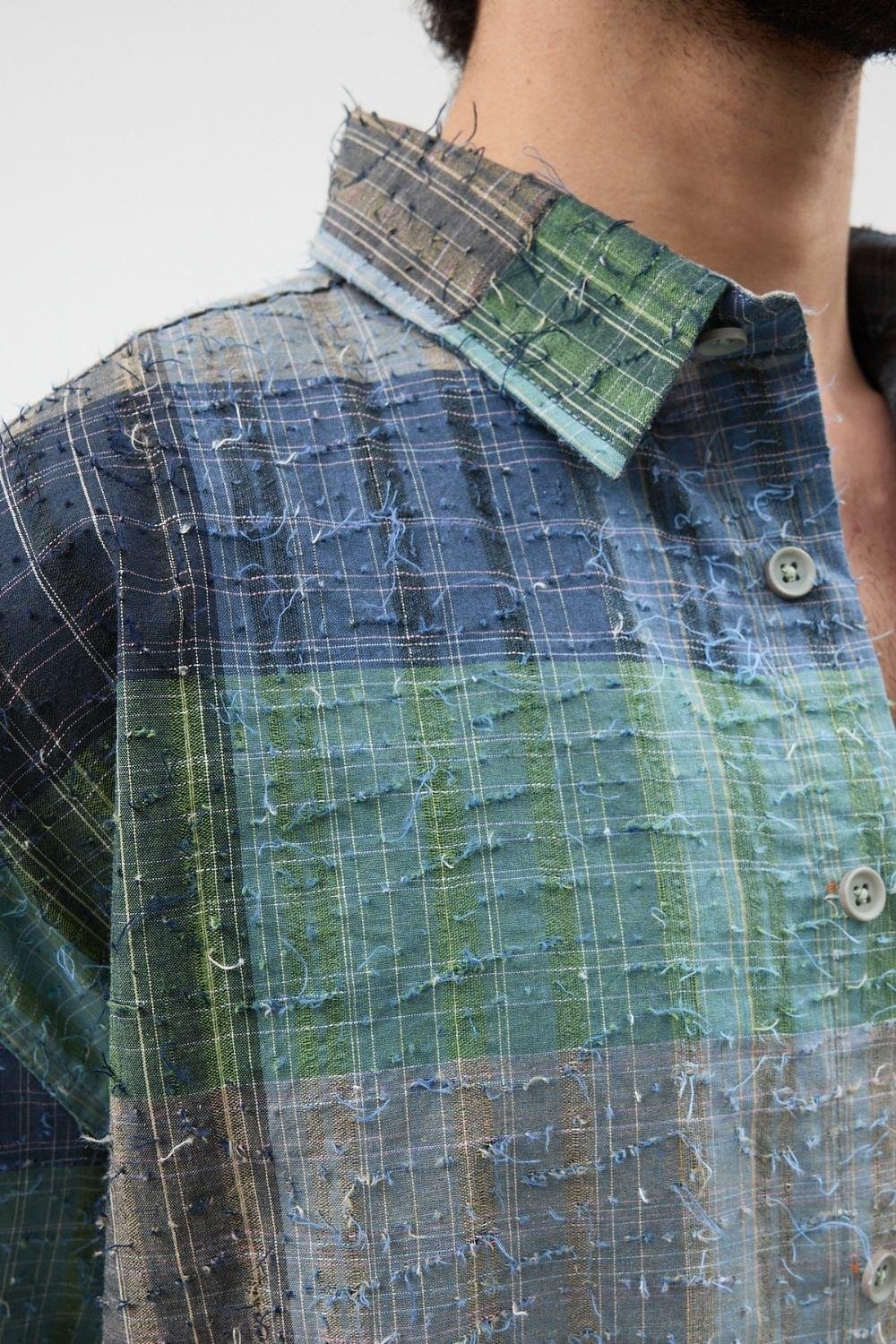 Kumaş Detaylı Kareli Gömlek