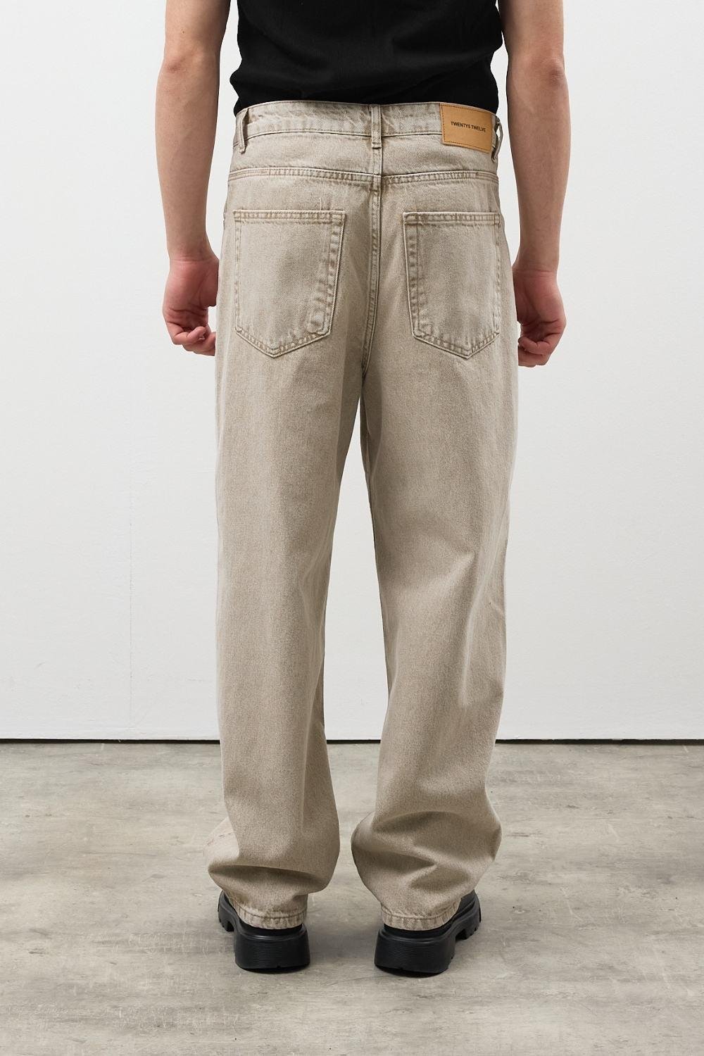 Loose Fit Bej Kot Pantolon