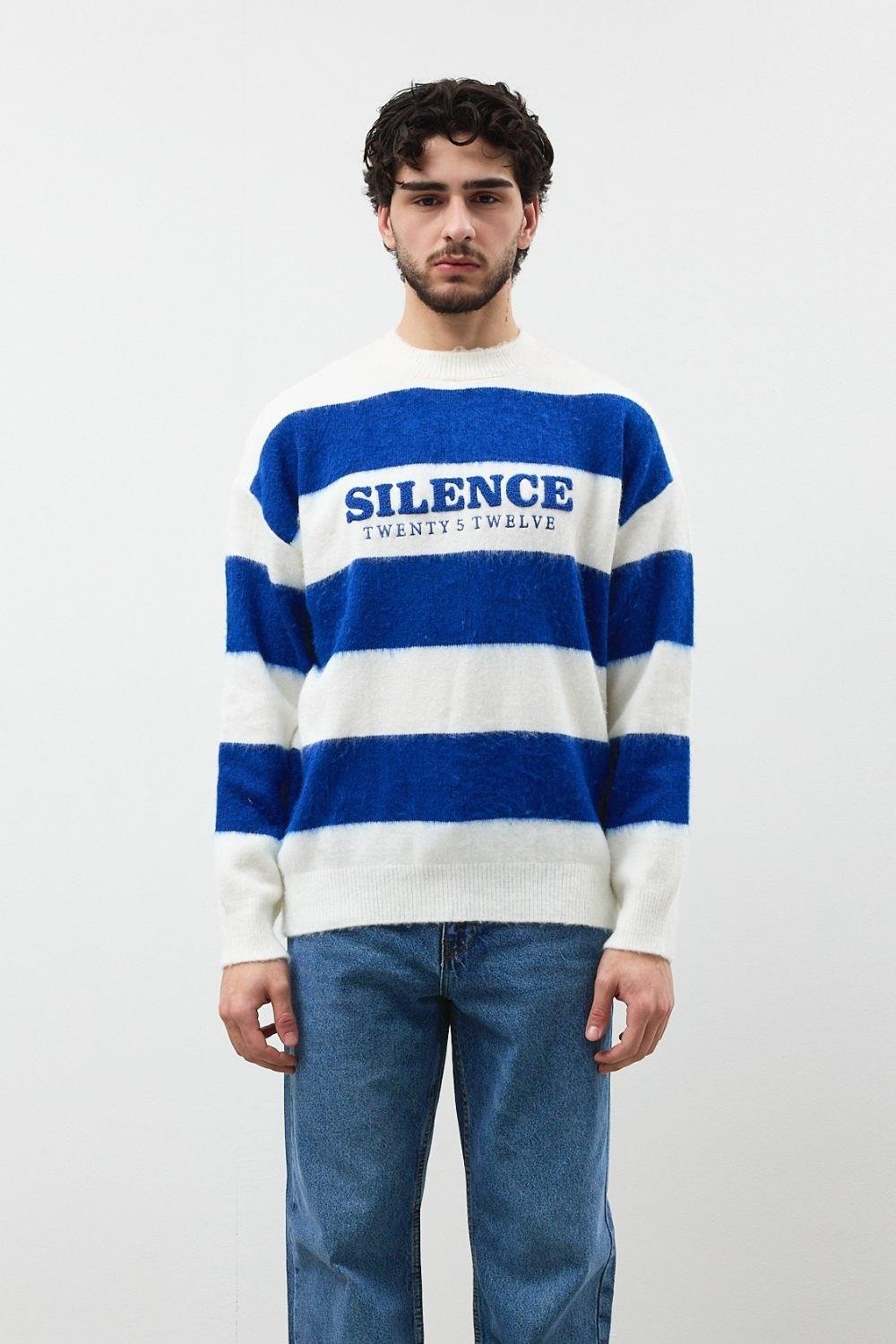 Saks Oversize Çizgili Kazak