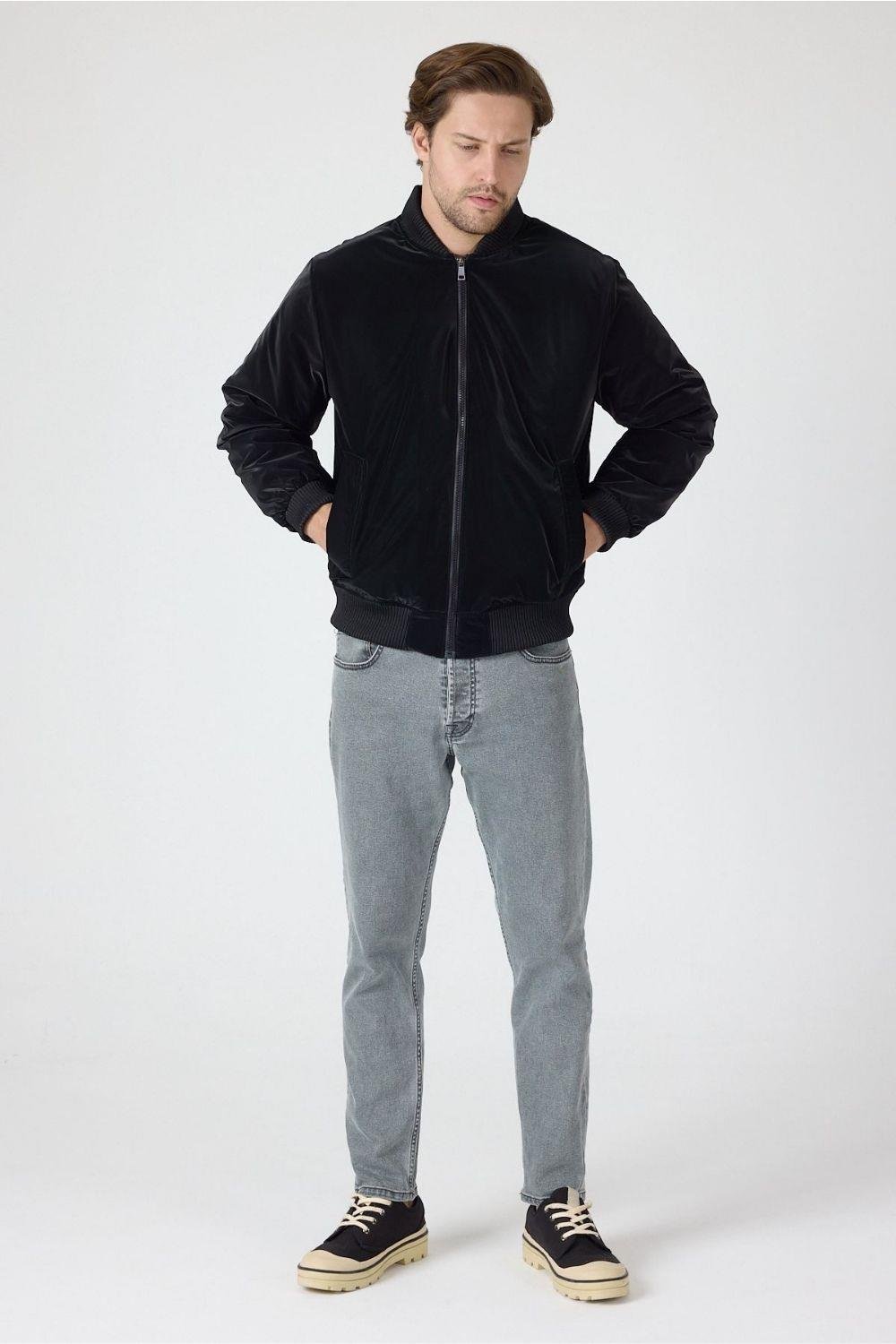 Vibes x Vesto Bomber Siyah Ceket 013