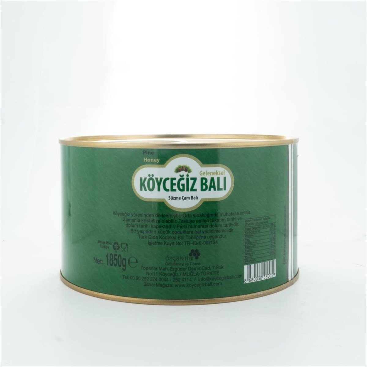 Köyceğiz Balı Çam Balı 1850 G Teneke