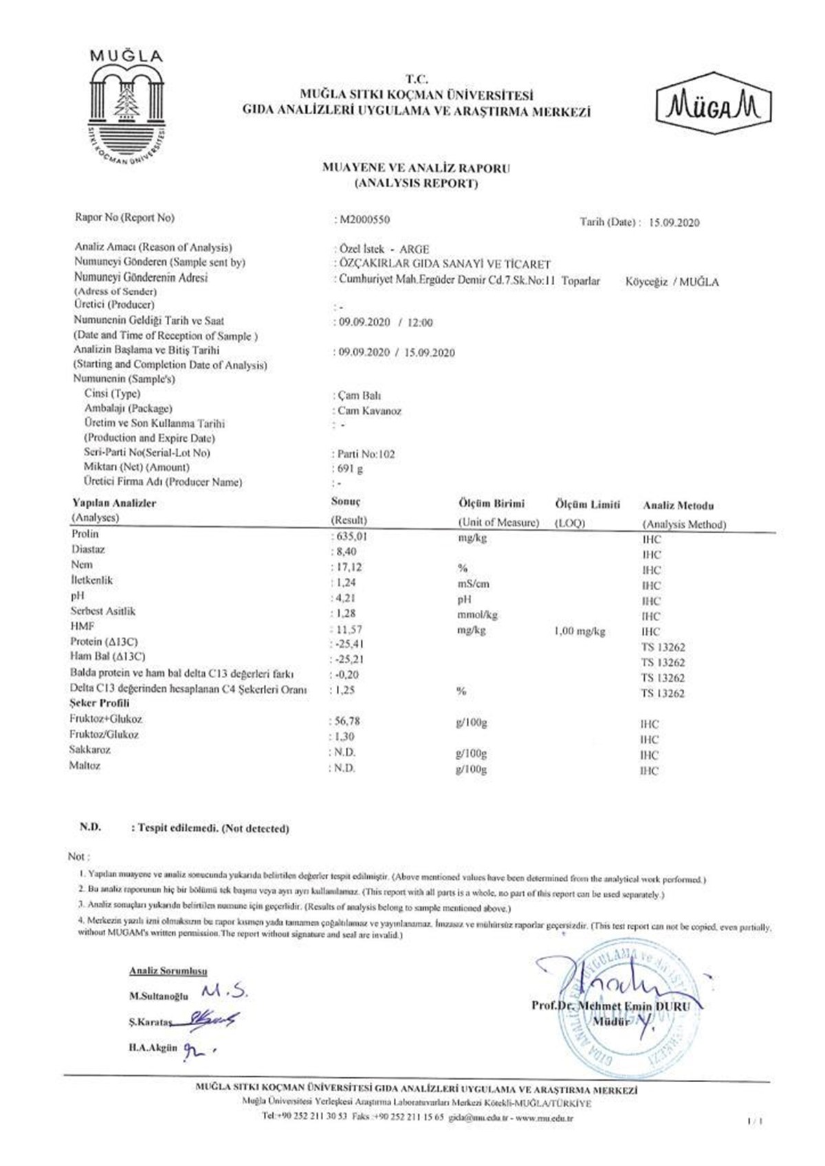 Köyceğiz Balı Çam Balı 45 G Cam Kavanoz