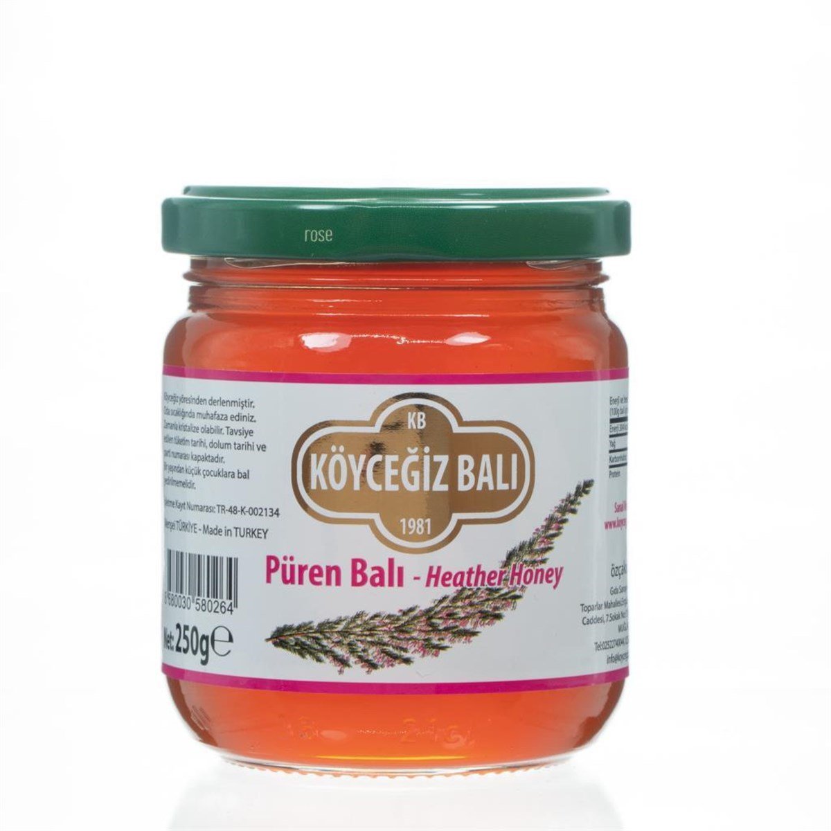 Köyceğiz Balı Püren Balı 250 G Cam Kavanoz