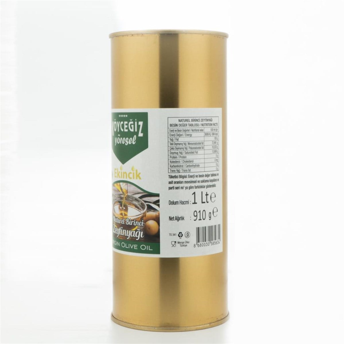 Köyceğiz Yöresel Naturel Birinci Zeytinyağı 1 Lt