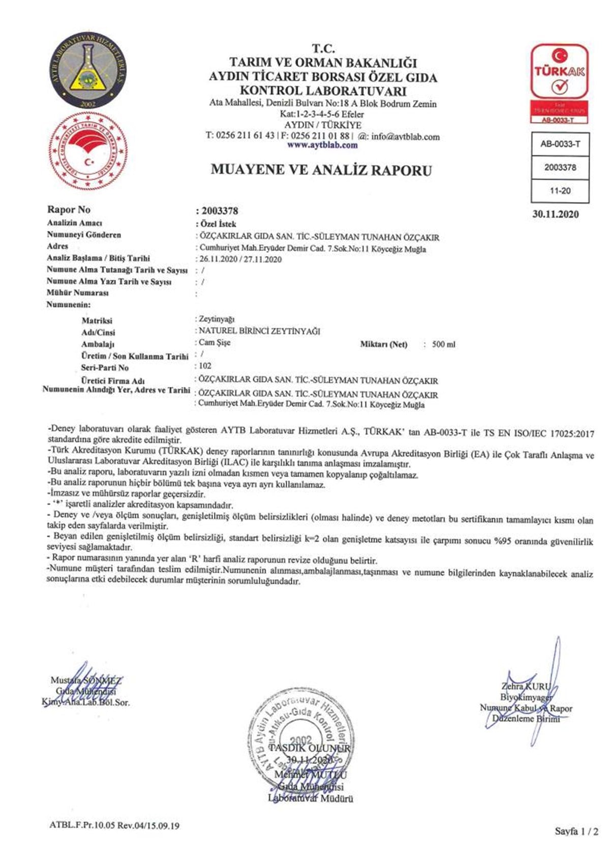 Köyceğiz Yöresel Naturel Birinci Zeytinyağı 5 Lt