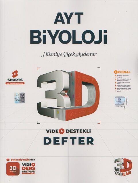 3D Yayınları AYT Biyoloji Video Destekli Defter