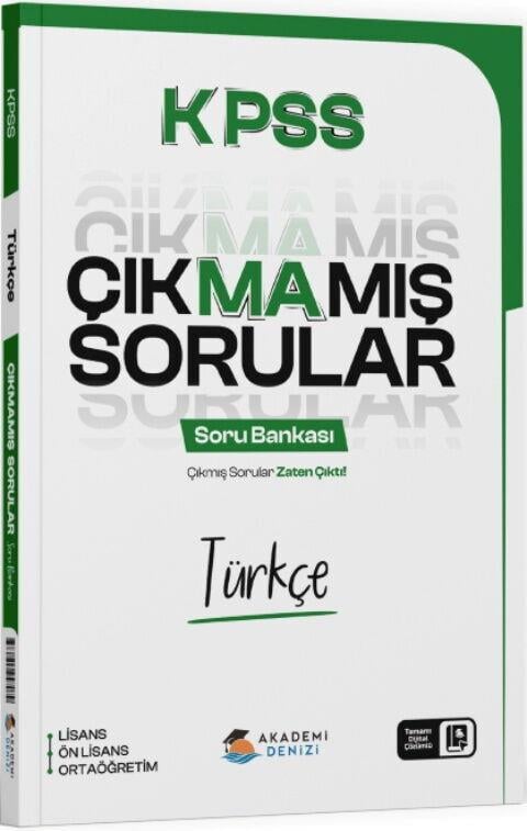 Akademi Denizi KPSS Türkçe Çıkmamış Sorular Soru Bankası