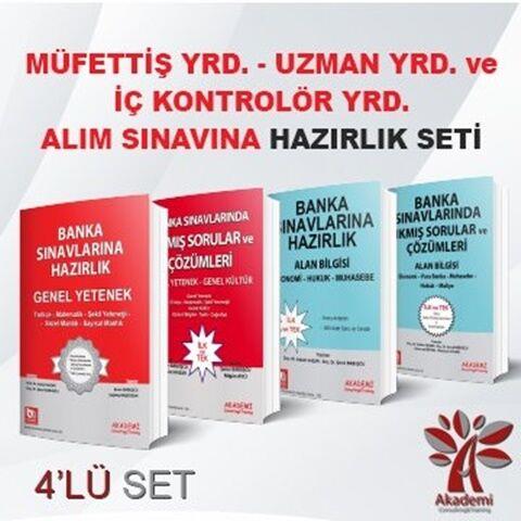 Akademi Eğitim Müfettiş Yardımcığı Uzman Yardımcılığı ve İç Kontrolör Yardımcılığı Alım Sınavına Hazırlık 4 lü Set