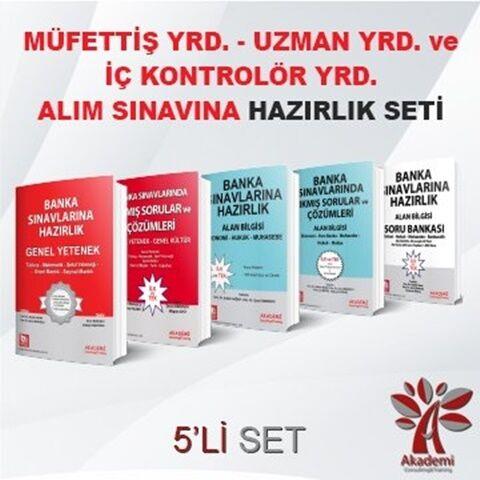 Akademi Eğitim Müfettiş Yardımcılığı Uzman Yardımcılığı ve İç Kontrolör Yardımcılığı Alım Sınavına Hazırlık 5 li Set