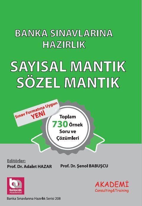 Akademi Eğitim Banka Sınavlarına Hazırlık Sayısal Mantık Sözel Mantık