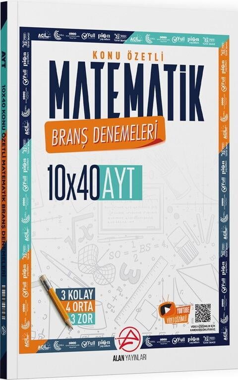 Alan Yayınları AYT Matematik Konu Özetli 10 x 40 Branş Denemeleri