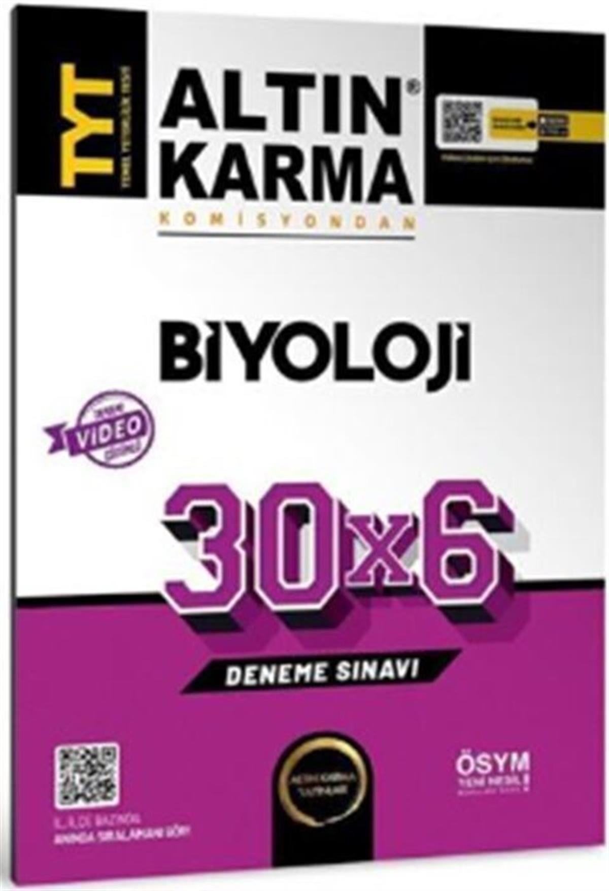 Altın Karma Yayınları TYT Biyoloji 30 x 6 Deneme