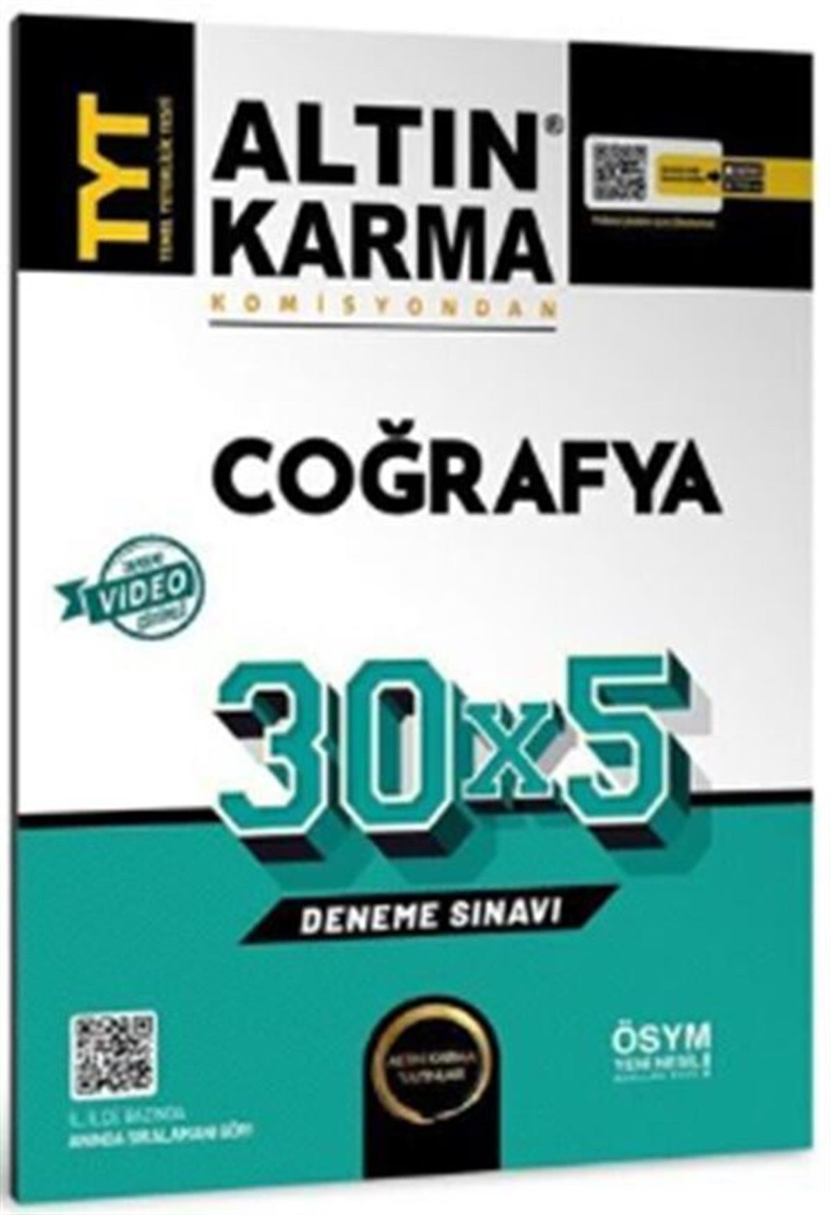 Altın Karma Yayınları TYT Coğrafya 30 x 5 Deneme