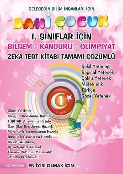 Altın Nokta Yayınları 1. Sınıf Dahi Çocuk Bilsem Kanguru Olimpiyat Zeka Kitabı
