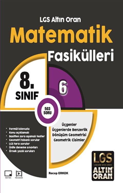 Altın Oran Yayınları 8. Sınıf LGS Matematik Üçgenler Üçgenlerde Benzerlik Fasikülleri