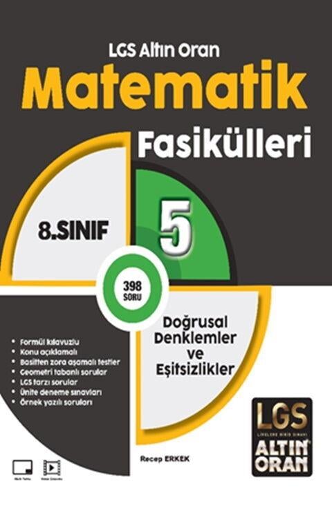 Altın Oran Yayınları 8. Sınıf LGS Matematik Doğrusal Denklemler ve Eşitsizlik Fasikülleri