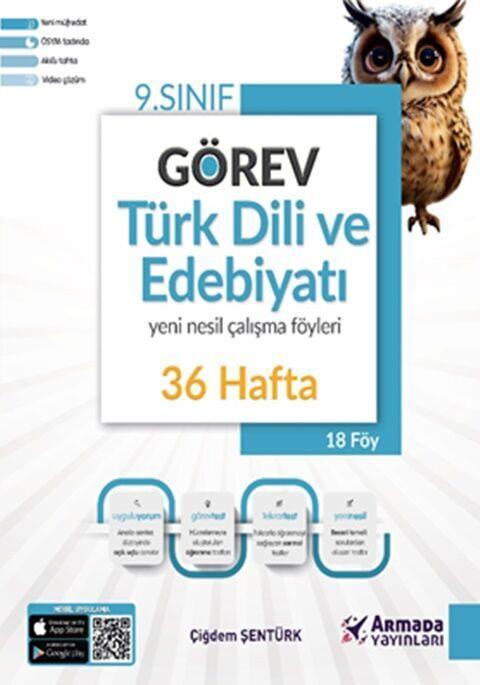 Armada Yayınları 9. Sınıf Türk Dili ve Edebiyatı Görev Yeni Nesil 36 Hafta Çalışma Föyleri