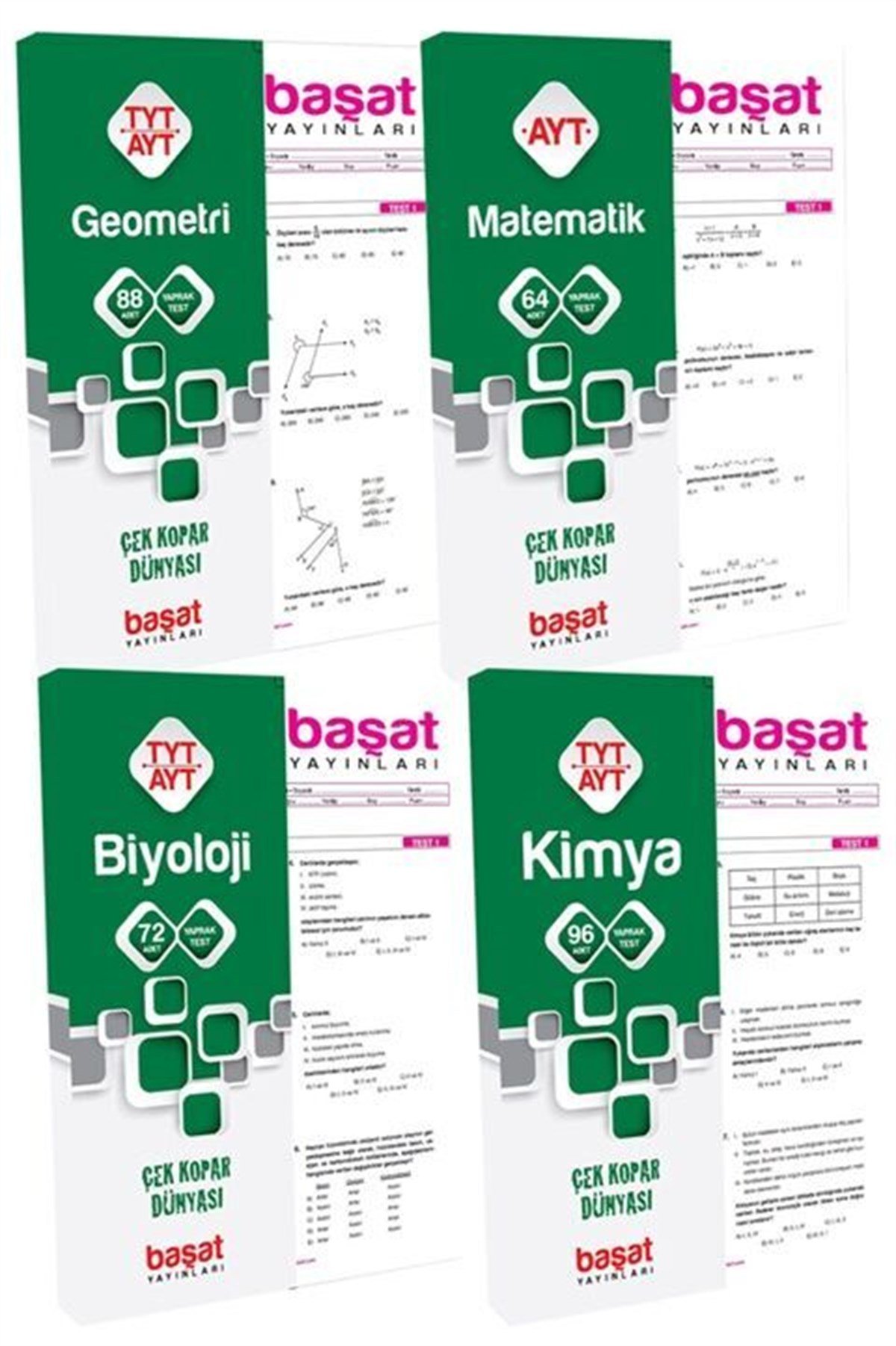 Başat Yayınları TYT AYT Sayısal Çek Kopar Yaprak Test Seti