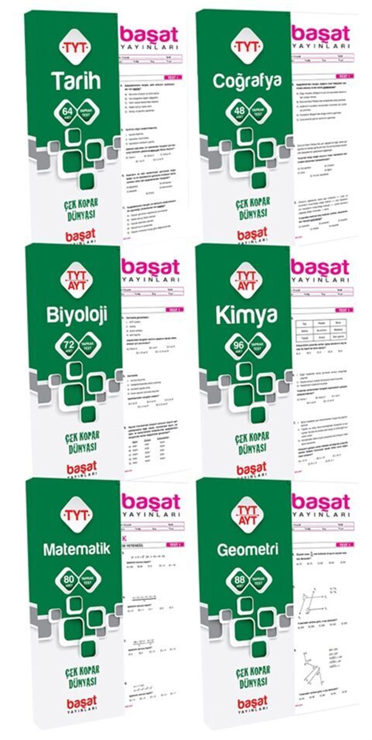 Başat Yayınları TYT Çek Kopar Yaprak Test Seti