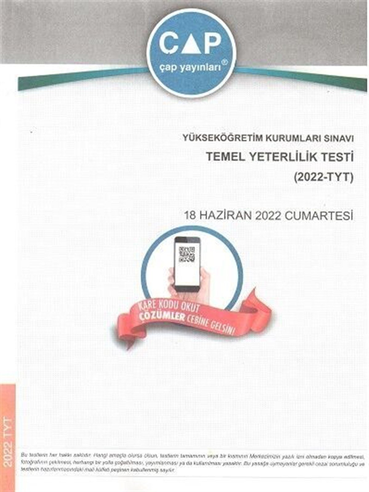 Çap Yayınları TYT 2022 Tıpkı Basım