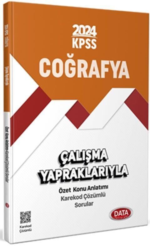 Data Yayınları 2024 KPSS Coğrafya Çalışma Yapraklarıyla Özet Konu Anlatımı ve Çözümlü Sorular